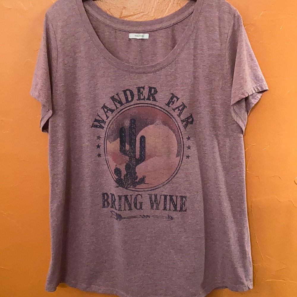☀️Wander Far Bring Wine Tee Shirt